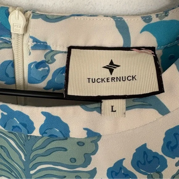 Tuckernuck Floral Blue and White Long Sleeve Dress - Picture 3 of 13